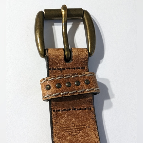 Dockers Brown Leather Belt, Size M - Picture 3 of 11